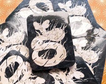 Two Headed Milky Snake | Handmade & Illustrated | Laminate Sticker | Snake Series