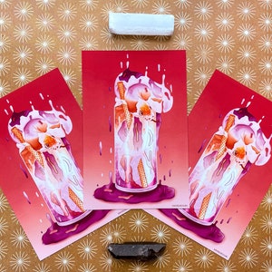 Lesbian Pride Snake |  Illustrated Art Print | A4 & A6 Print Sizes Available | Pride Snake Collection