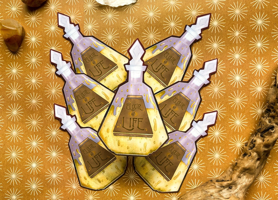 Elixir of Life Potion Bottle | Sticker | Potion Cabinet | Spooky Season ...