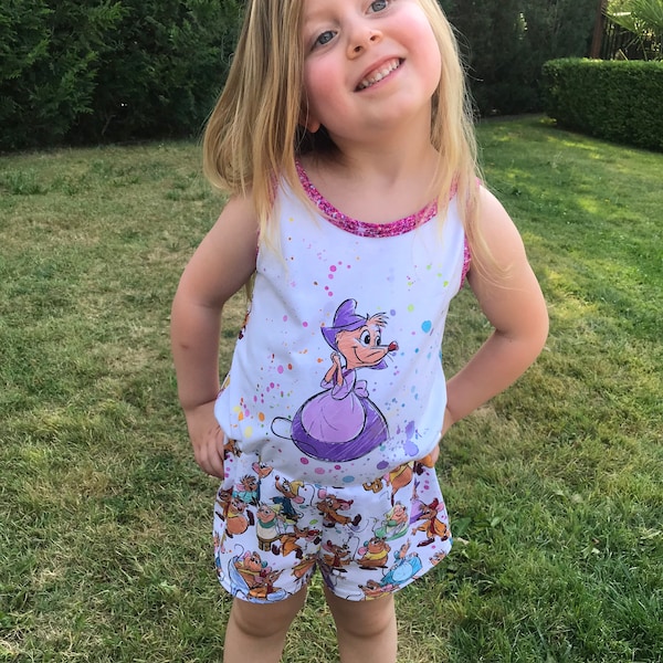 Disney Inspired Summer Romper - animators collection - Girl, baby, boy romper - tank romper - figaro, cinderella, aristocrats romper