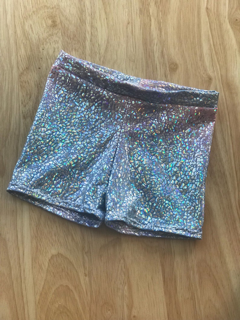 unicorn bummies baby unicorn shorties Unicorn shorts metallic sparkly holographic leggings whimsical shimmer leggings toddler girl
