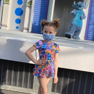 Hawaiian Alien Skirted Leo - lilo and stitch - Disney inspired Leo - short sleeve leotard - gymnastics leo