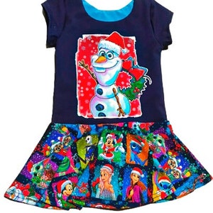 Olaf Christmas peplum - Minnie Mouse peplum - Disney Christmas - frozen peplum - frozen 2 - girl, baby peplum - Disney tunic - Christmas top