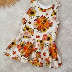 Pumpkin Mouse Peplum - Mickey Halloween - Not so Spooky Peplum - Floral Mouse - Fall Mickey Outfit