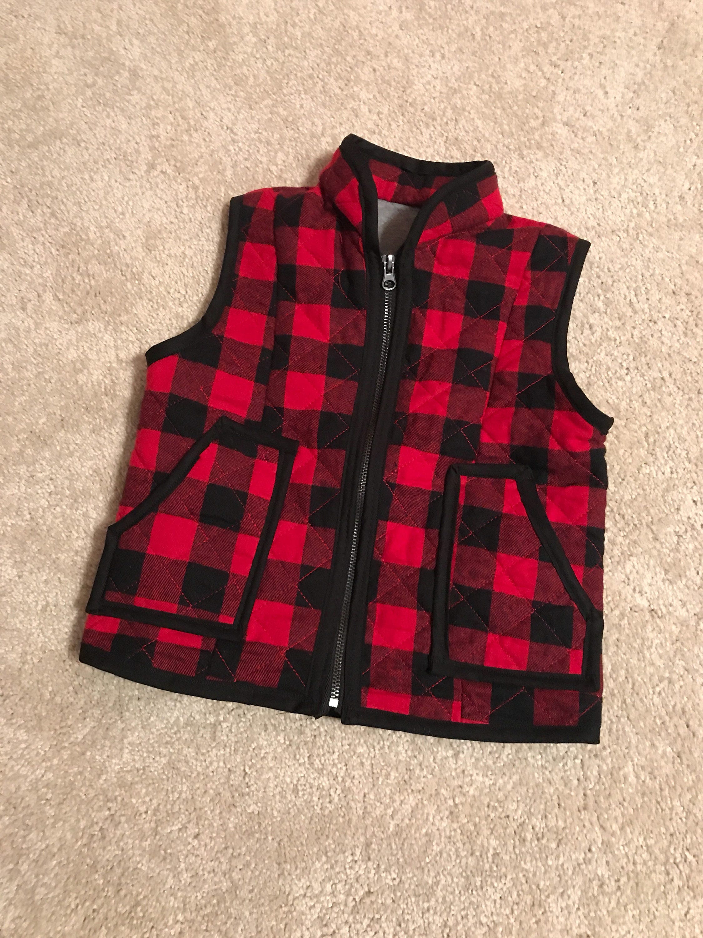 Buffalo Plaid Vest - Etsy