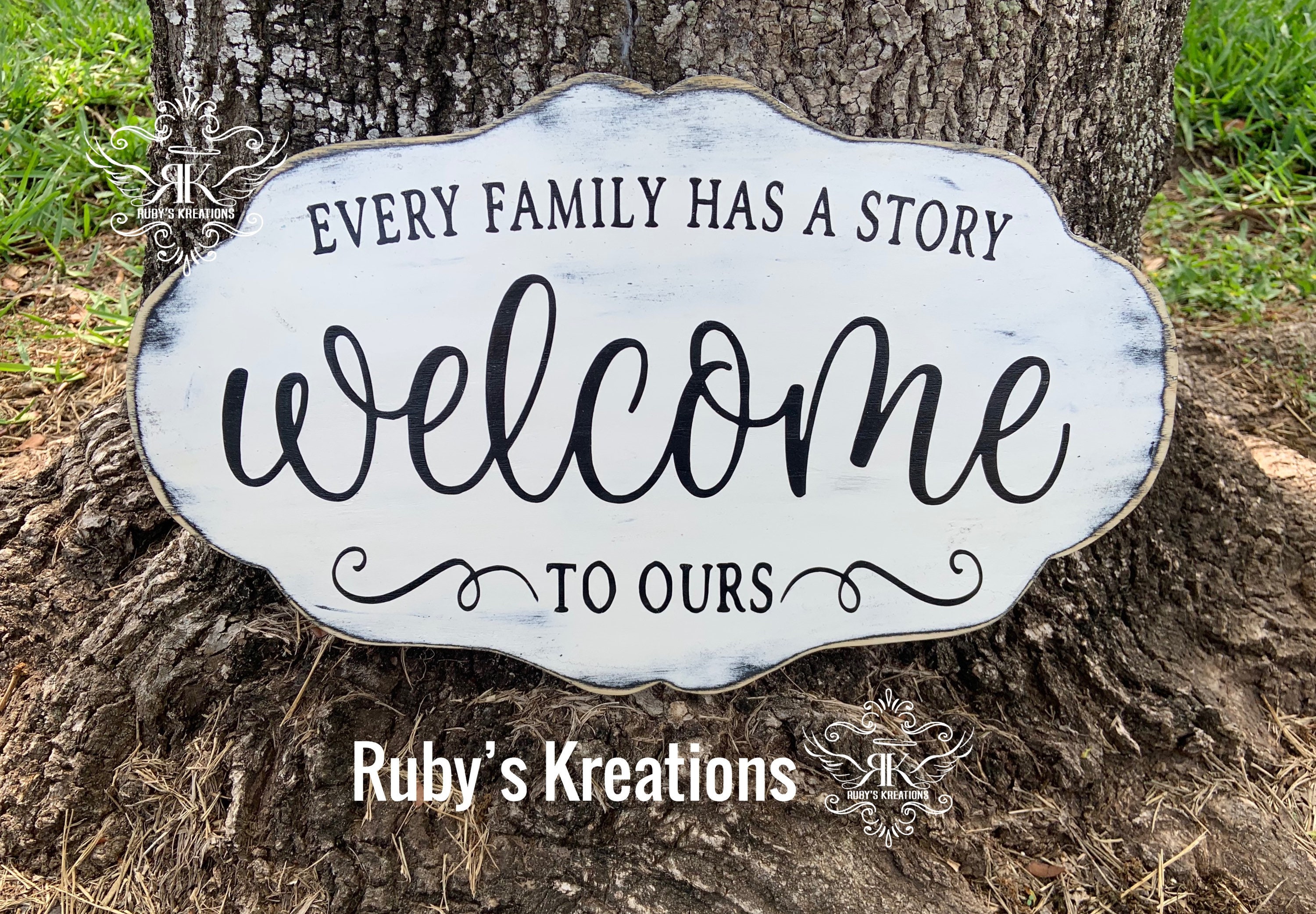Welcome Wreath Sign, Family Sign, Home Sign, Farmhouse Sign, Everyday ...