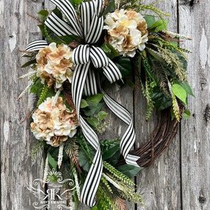 Everyday Wreath for Front Door, Farmhouse Wreath, Mother&#39;s Day Wreath, Year Round Wreath, Neutral Wreath, Rustic Wreath