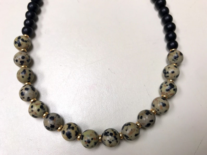 Dalmatian Bead Necklace