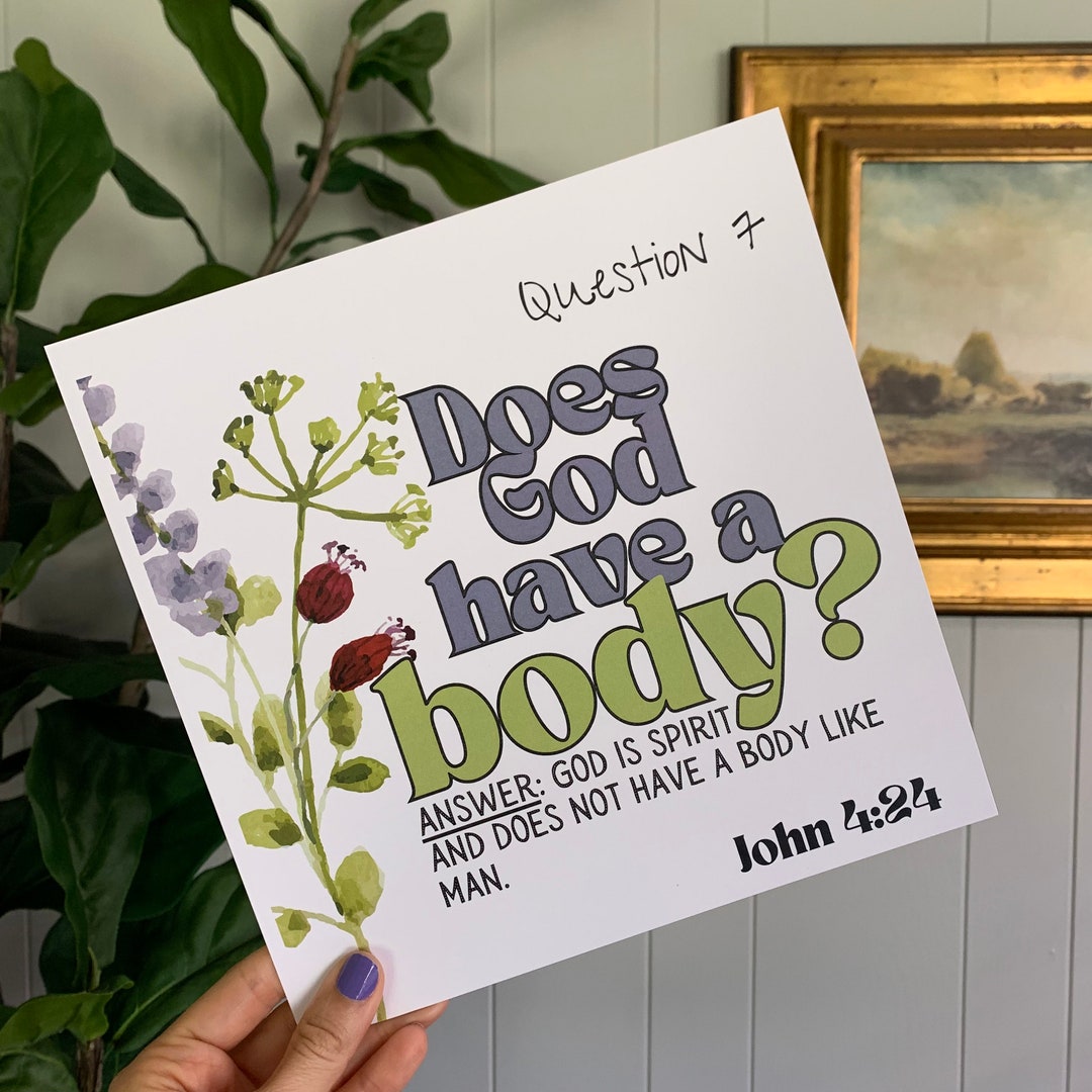 70 Catechism Cards, Giant SQUARE Size, Printable, INSTANT, Scripture