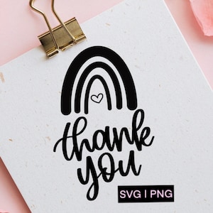Merci svg, rainbow svg, merci fichier coupé, merci png, svg lettré à la main, petite entreprise svg, coeur svg, svg positif, merci svg