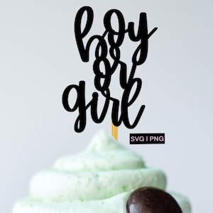 Niño o niña svg, gender reveal cake topper svg, baby shower svg, pink or blue svg, svg cake topper, digital cake topper, diy cake topper