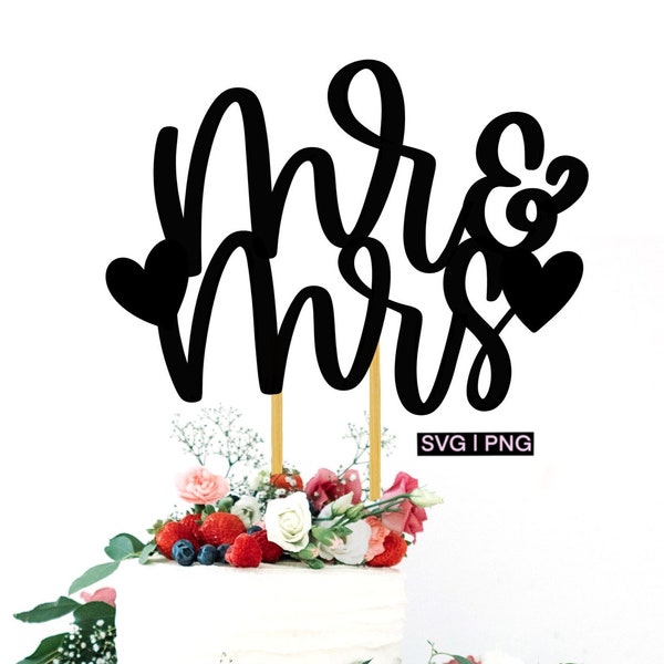 Mr & mrs cake topper svg, wedding cake topper svg, bride and groom cake topper svg, wedding cake svg, wedding decor svg, wedding sign svg