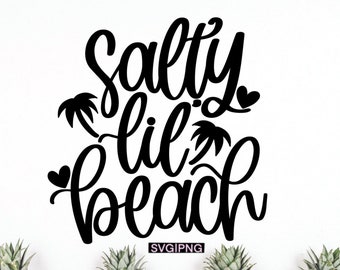 塩辛い小さなビーチ svg、ビーチでの休暇 svg、ビーチ シャツ svg、こんにちは夏 svg、手書き svg、夏シャツ svg、サマータイム svg、ビーチ svg