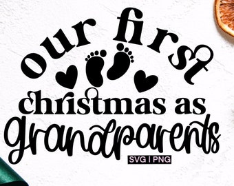 祖父母としての初めてのクリスマス svg、初めてのクリスマス svg、祖父母へのクリスマスプレゼント svg、クリスマスの飾り svg、クリスマス svg