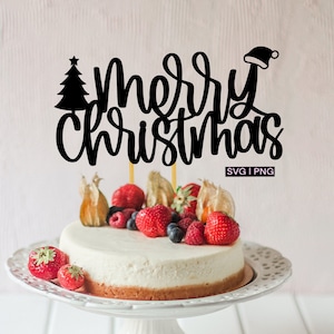 topper de bolo de feliz natal svg, topper de bolo de férias svg, topper de bolo de natal svg, arquivo de corte de topper de bolo, svg com letras à mão, svg de natal