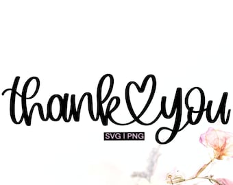 Thank you svg, thank you heart svg, hand lettered thank you svg, small business thank you svg, thank you card svg, thank you png, thanks svg