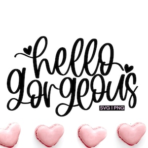 Hallo wunderschönes svg, Makeup-Tasche svg, hallo schöne svg, Hand beschriftete svg, Selbstliebe svg, wunderschöne svg, Kosmetiktasche svg, Cricut svg, png