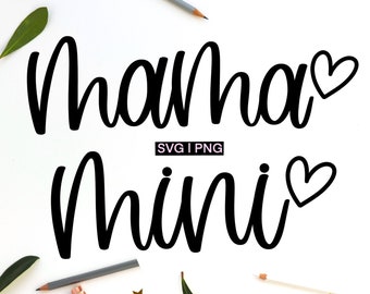 Mama svg, Mini svg, Mama und Mini svg, Mama und ich svg, Mama und Mini Shirt svg, Mama Shirt svg, Baby-Shirt svg, Muttertag svg
