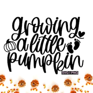 Cultivando um pouco de abóbora svg, camisa de gravidez de halloween svg, gravidez de outono svg, anúncio de gravidez svg, maternidade de halloween svg, png