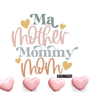 Ma mother mommy mom svg, mom life svg, Mother&#39;s day gift svg, hand lettered svg, funny mom svg, mom mug svg, mom shirt svg, gift for mom svg