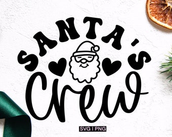 Santa's crew svg, christmas shirt svg, christmas mug svg, christmas crew svg, santa hat svg, family christmas svg, santa claus svg, xmas svg
