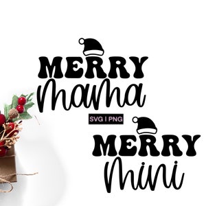 Feliz mamá svg, feliz mini svg, nueva mamá navidad svg, bebé navidad svg, niños navidad svg, mamá y bebé navidad svg, linda navidad svg