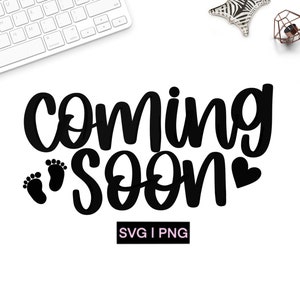 Pregnancy announcement svg, pregnancy svg, coming soon svg, pregnancy reveal svg, hand lettered svg, baby coming soon svg, mama to be svg