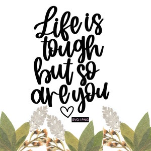 Het leven is zwaar, maar dat geldt ook voor svg, empowering svg, inspirerende svg, motiverende svg, positieve quote svg, het leven is moeilijk svg, cricut svg
