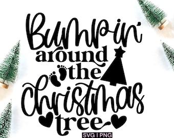 Dando saltos alrededor del árbol de Navidad SVG, embarazo de Navidad SVG, bebé Navidad SVG, camisa de Navidad de embarazo SVG, nueva mamá Navidad SVG, PNG