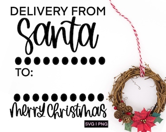 Delivery from santa svg, santa sack svg, christmas sack svg, christmas bag svg, santa bag svg, christmas present bag svg,merry christmas svg