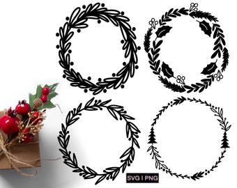 Weihnachtskranz SVG, Weihnachtskranz svg, Weihnachtskranz svg, Weihnachtsschild svg, Weihnachtsdekoration svg, Weihnachtskreis Kranz svg