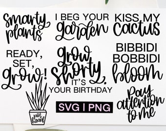 Plant pun svg bundle, plant quotes svg, plant lover bundle svg, garden svg, plant pots svg, houseplant svg, plant cut files, funny plant svg