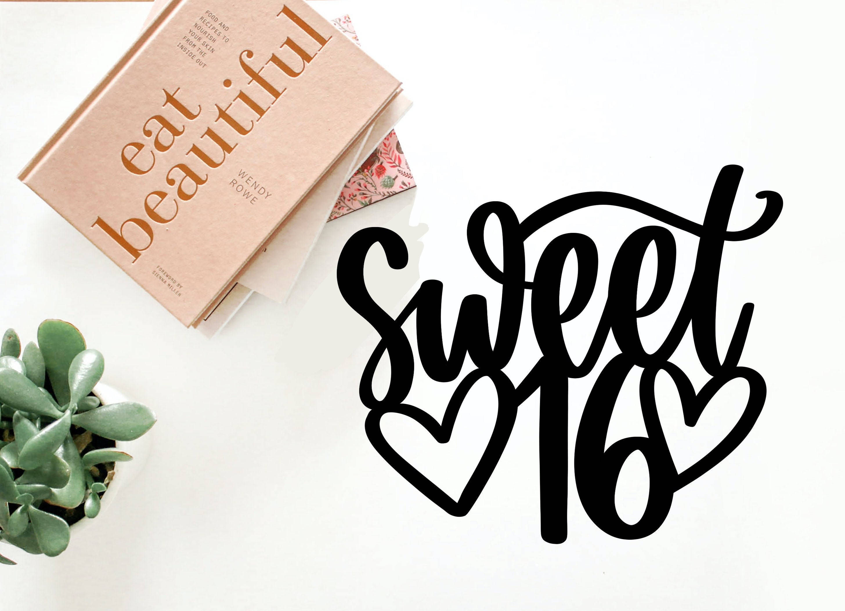 Sweet Sixteen Cake Topper SVG