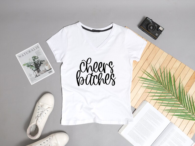 Cheers bitches svg, bachelorette svg, girls weekend svg, girls trip svg, hand lettered svg, girls night svg, new years svg, bridesmaid svg image 2