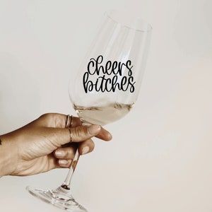 Cheers bitches svg, bachelorette svg, girls weekend svg, girls trip svg, hand lettered svg, girls night svg, new years svg, bridesmaid svg image 3