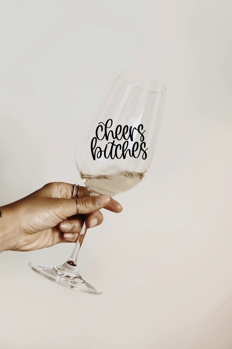 Cheers bitches svg, bachelorette svg, girls weekend svg, girls trip svg, hand lettered svg, girls night svg, new years svg, bridesmaid svg image 3