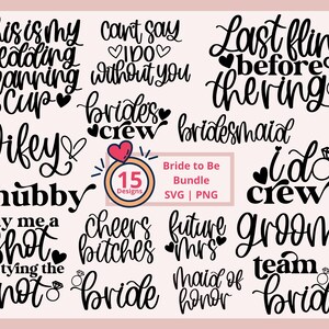 Braut svg Bundle, Braut svg Bündel, Braut svg Bundle, Braut und Bräutigam SVG, Brautjungfern Hemden SVG, zukünftige Frau SVG Bündel, Hochzeit svg