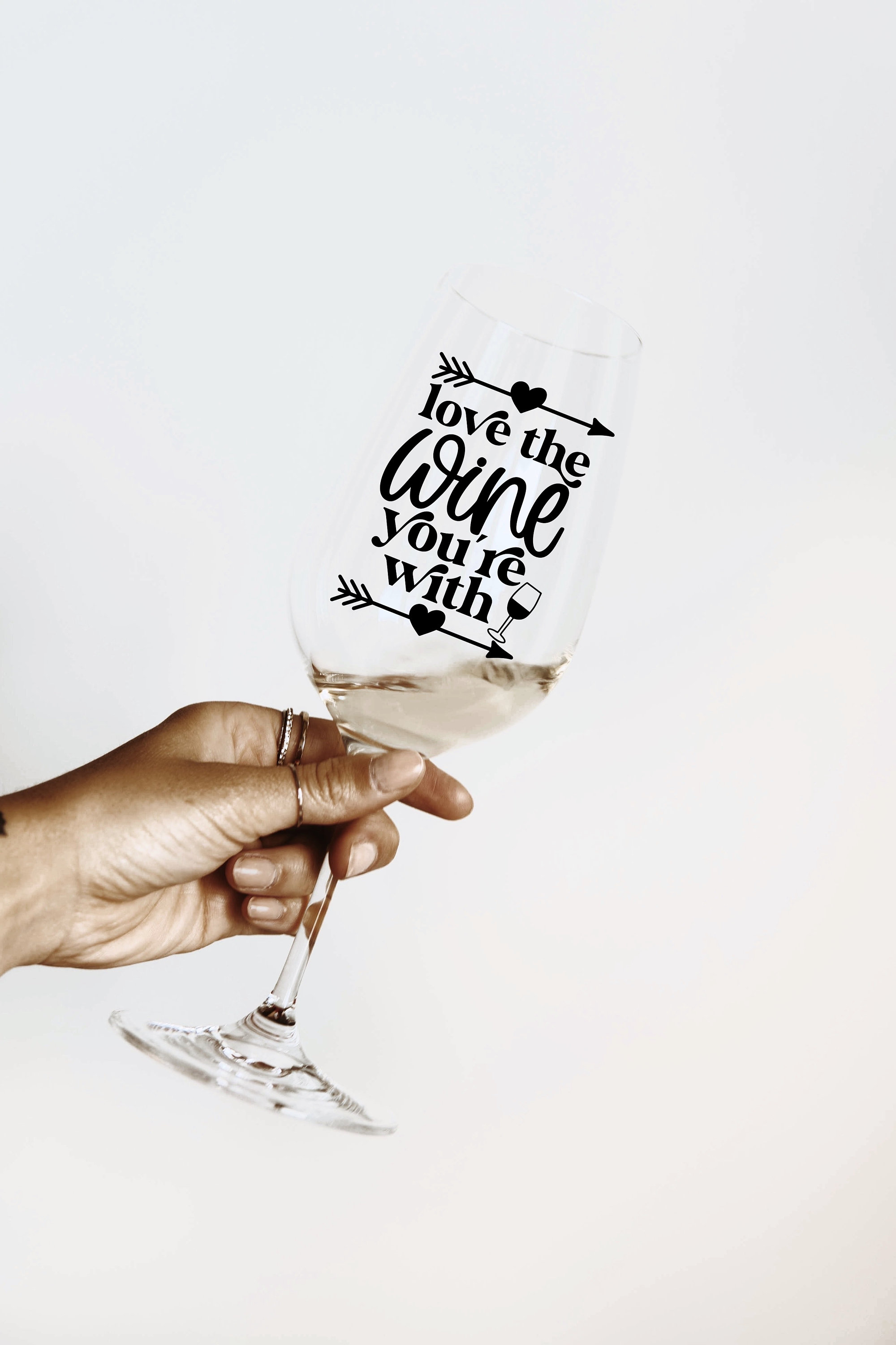 Love the Wine You're With Svg, Funny Valentine Wine Svg, Anti Valentine ...