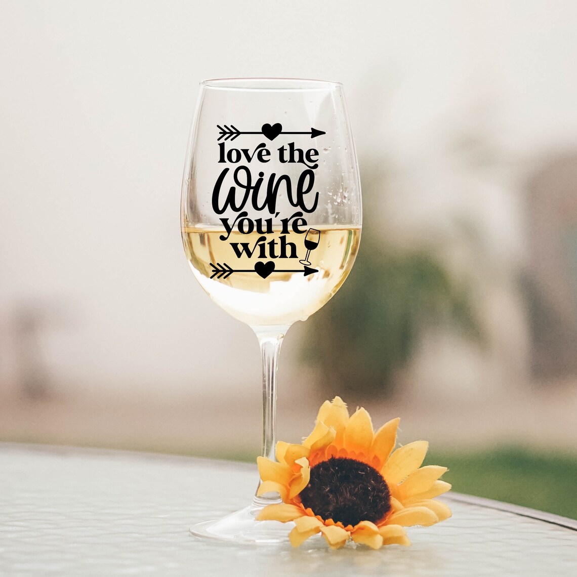 Love the Wine You're With Svg, Funny Valentine Wine Svg, Anti Valentine ...