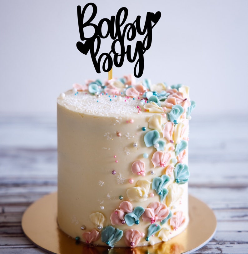 Baby Boy Cake Topper Svg Baby Shower Cake Topper Svg Etsy UK