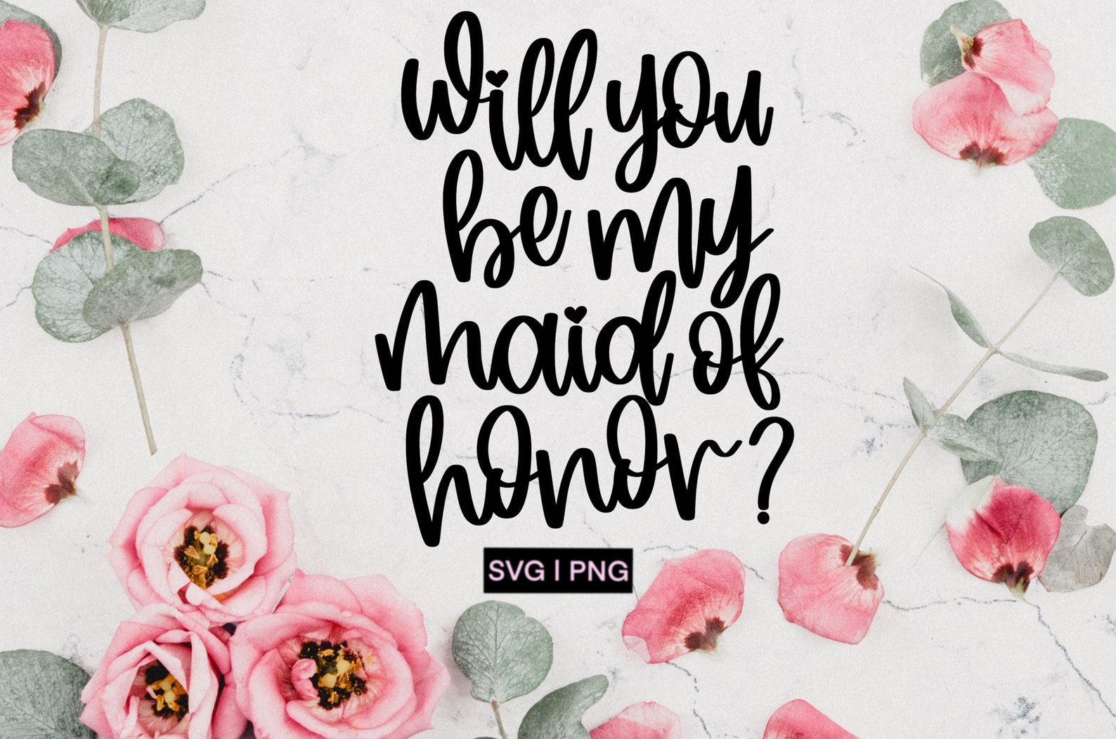 Will you be my maid of honor svg bridal party svg bridesmaid | Etsy