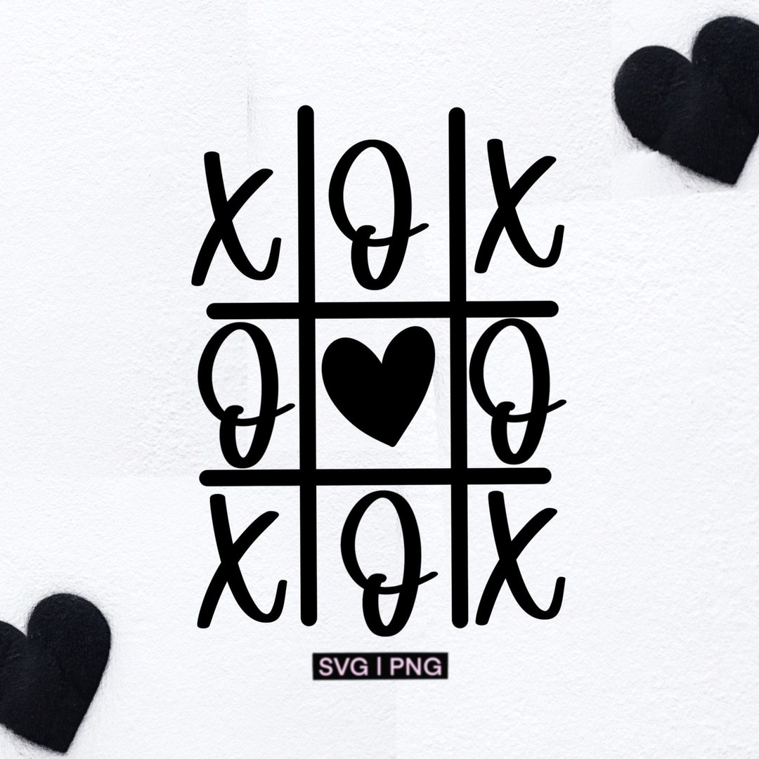 Xoxo Tic Tac Toe Svg, Valentine's Day Svg, Valentine Tic Tac Toe Svg ...