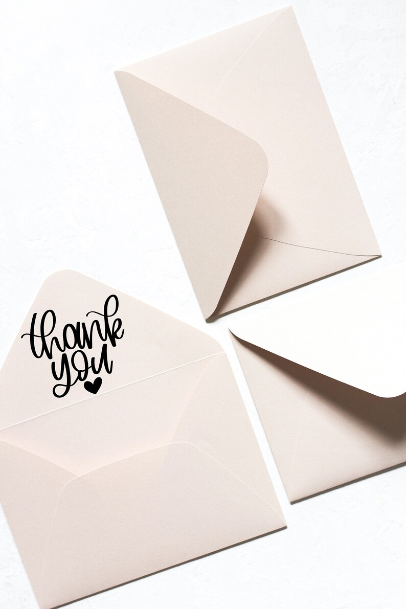 Thank you svg, thank you card svg, thank you heart svg, thank you clipart svg, hand lettered svg, thank you cut file, small business svg Bild 3