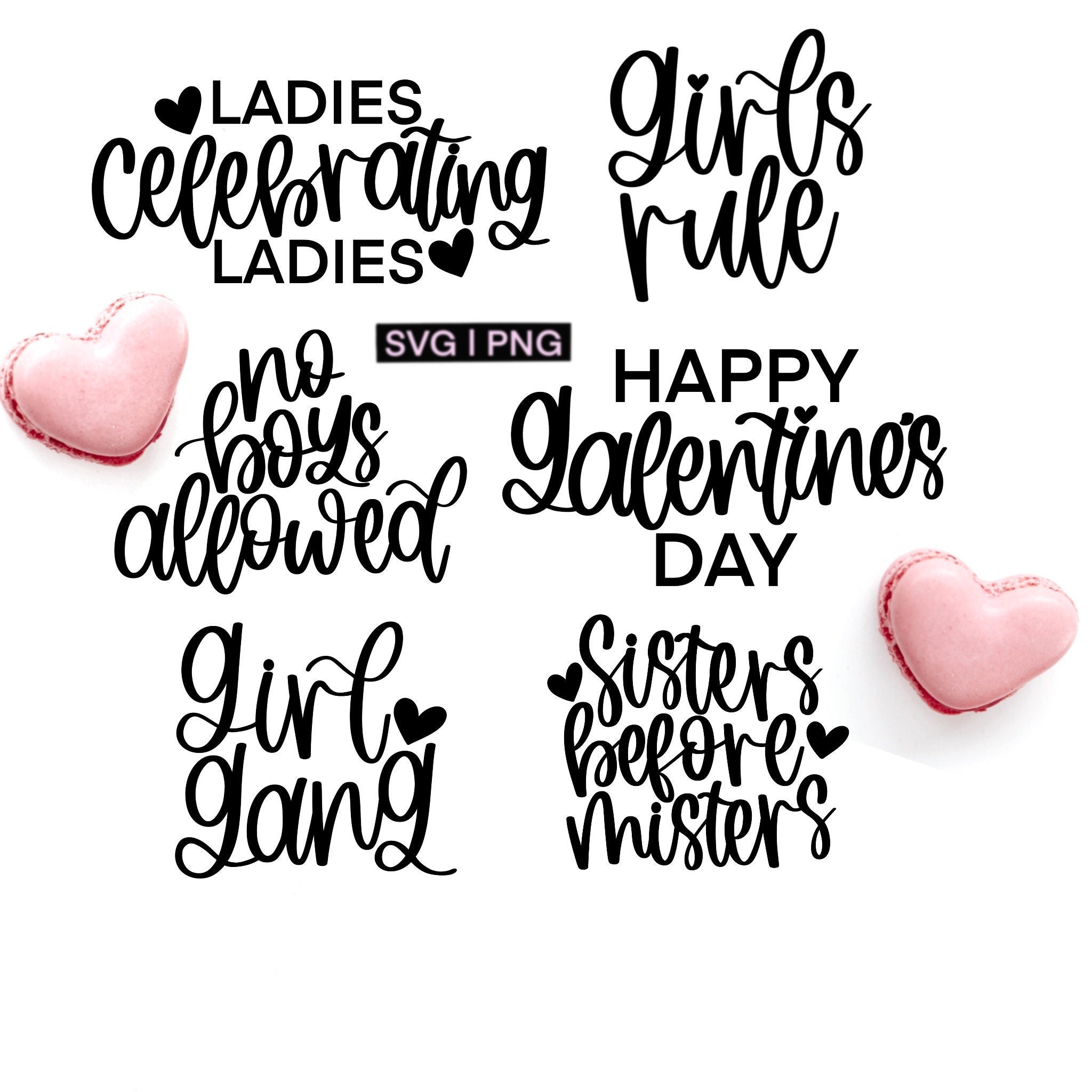 Galentine's Day Svg Bundle, Happy Galentine's Day Svg, Girls Rule Svg ...