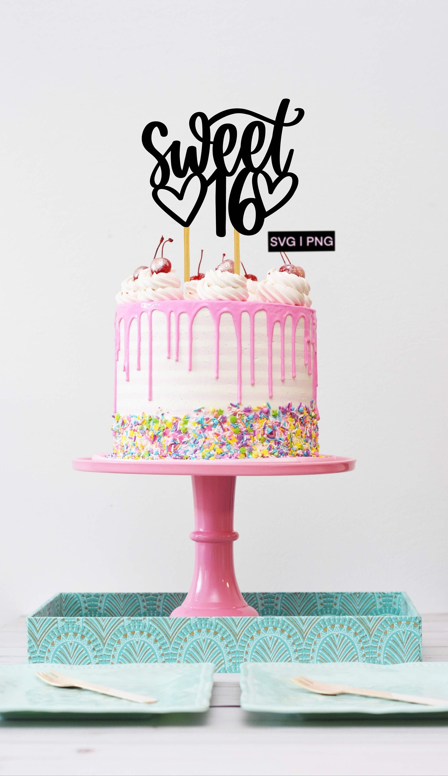Sweet 16 Cake Topper Svg Sweet 16 Svg Birthday Cake Topper - Etsy Canada