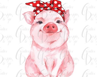 cute pig etsy