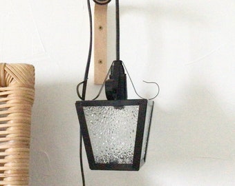 Lampe baladeuse lanterne noire métal