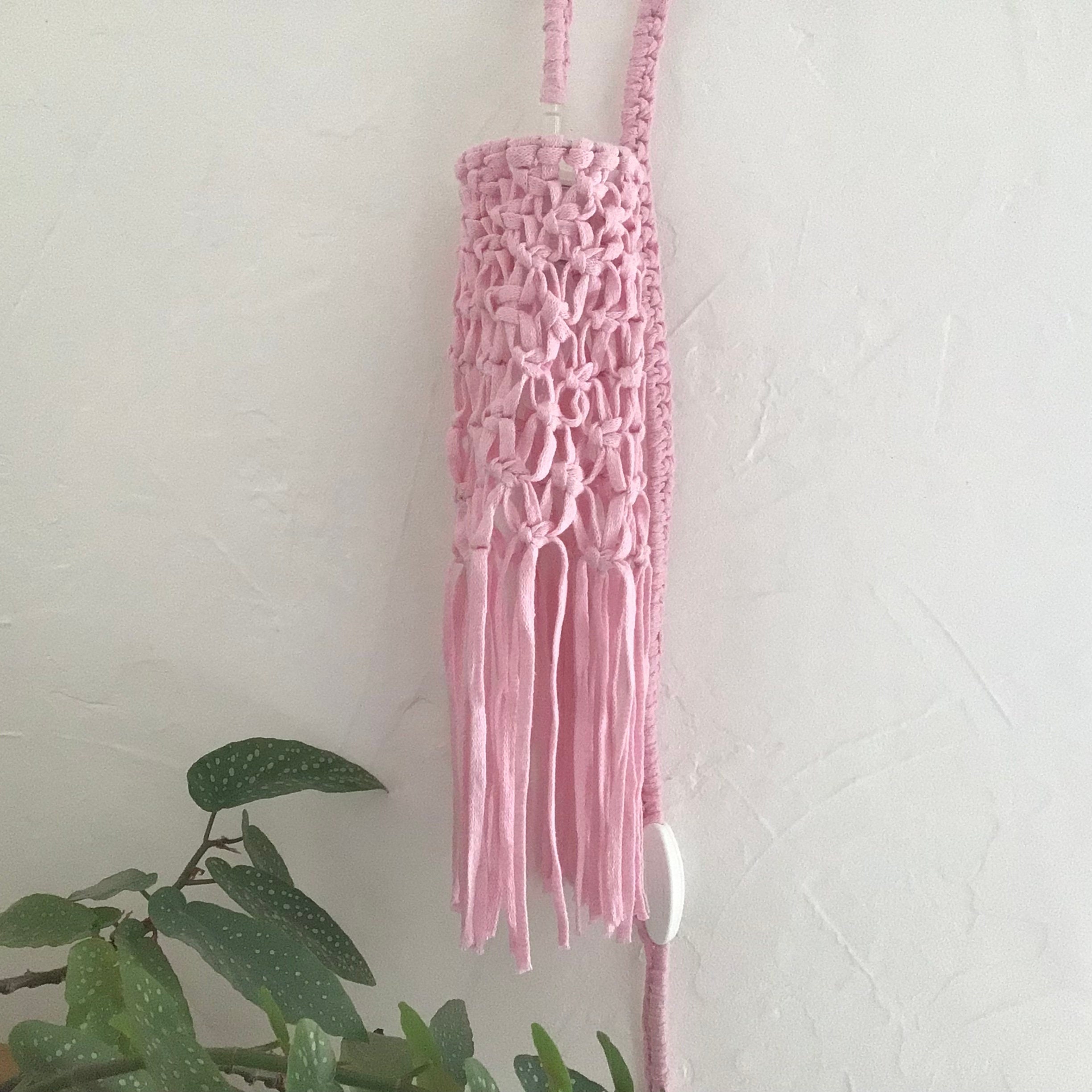 Baladeuse en Macramé Rose