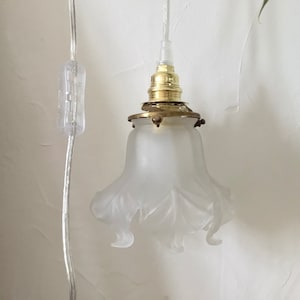 Tragbare Lampe aus antikem Glas