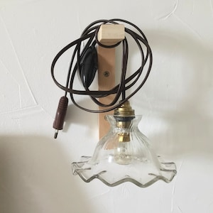 Alte Wanderlampe aus Glas